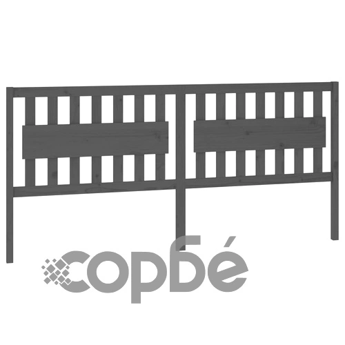 Горна табла за легло, сива, 205,5x4x100 см, бор масив ➤ топ цена ➤ sorbe.bg