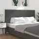 Табла за спалня, сива, 126x4x100 см, бор масив