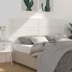 Табла за спалня, бяла, 186x4x100 см, бор масив