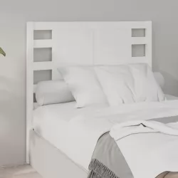 Табла за спалня, бяла, 106x4x100 см, бор масив