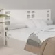Табла за спалня, бяла, 141x4x100 см, бор масив