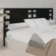Табла за спалня, черна, 186x4x100 см, бор масив