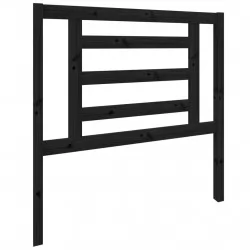 Горна табла за легло, черна, 96x4x100 см, бор масив