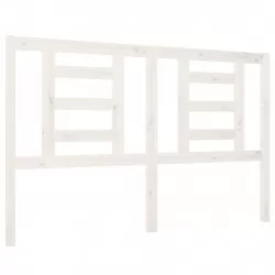 Горна табла за легло, бяла, 146x4x100 см, бор масив