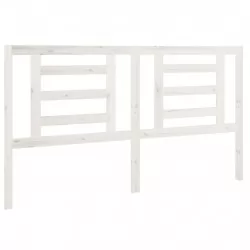 Горна табла за легло, бяла, 166x4x100 см, бор масив