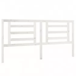 Горна табла за легло, бяла, 186x4x100 см, бор масив