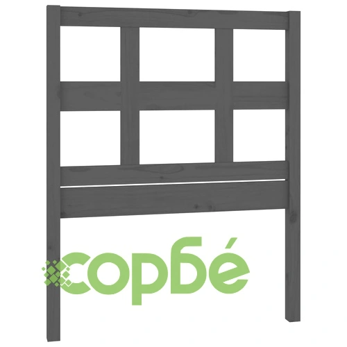 Горна табла за легло, сива, 95,5x4x100 см, бор масив ➤ топ цена ➤ sorbe.bg