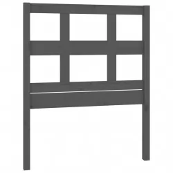 Горна табла за легло, сива, 105,5x4x100 см, бор масив