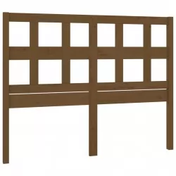 Горна табла за легло, меденокафява, 125,5x4x100 см, бор масив