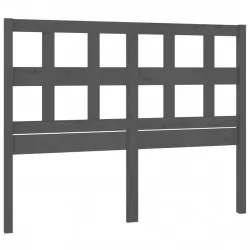 Горна табла за легло, сива, 145,5x4x100 см, бор масив