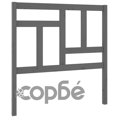Горна табла за легло, сива, 95,5x4x100 см, бор масив ➤ топ цена ➤ sorbe.bg