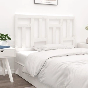 Горна табла за легло, бяла, 205,5x4x100 см, бор масив