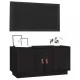 ТВ шкаф, черен, 80x34x40 см, бор масив