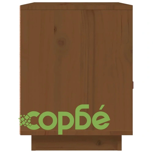 Нощно шкафче, меденокафяво, 40x34x45 см, борово дърво масив ➤ топ цена ➤ sorbe.bg