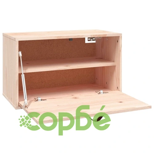 Стенен шкаф, 60x30x35 см, борово дърво масив ➤ топ цена ➤ sorbe.bg