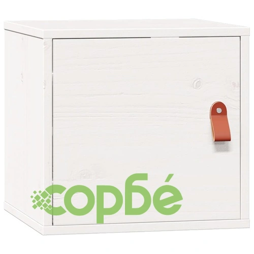 Стенни шкафове, 2 бр, бели, 31,5x30x30 см, бор масив ➤ топ цена ➤ sorbe.bg