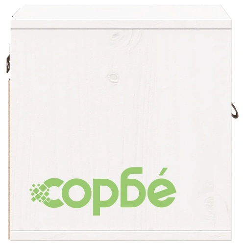 Стенни шкафове, 2 бр, бели, 31,5x30x30 см, бор масив ➤ топ цена ➤ sorbe.bg