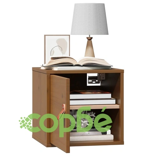 Стенни шкафове, 2 бр, меденокафяви, 31,5x30x30 см, бор масив ➤ топ цена ➤ sorbe.bg