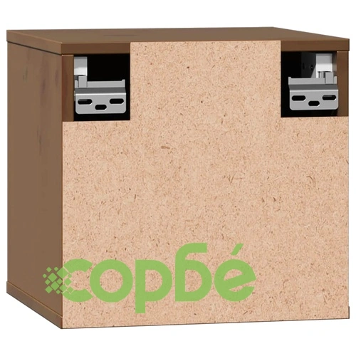 Стенни шкафове, 2 бр, меденокафяви, 31,5x30x30 см, бор масив ➤ топ цена ➤ sorbe.bg