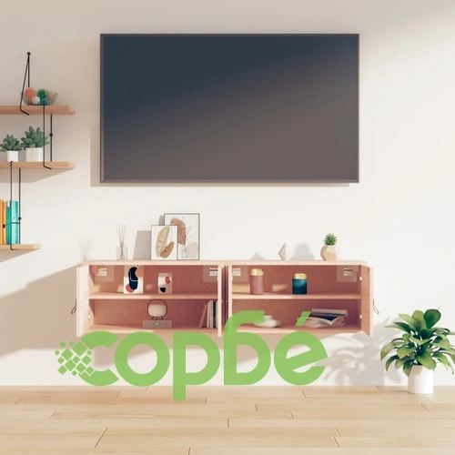 Стенни шкафове, 2 бр, 60x30x30 см, бор масив ➤ топ цена ➤ sorbe.bg