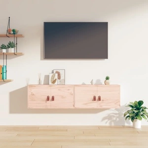 Стенни шкафове, 2 бр, 60x30x30 см, бор масив