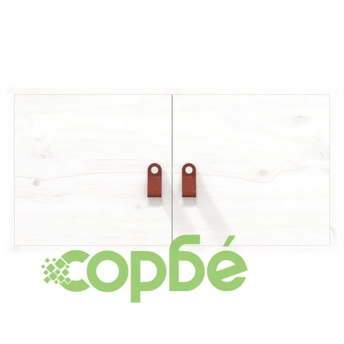 Стенни шкафове, 2 бр, бяла, 60x30x30 см, бор масив ➤ топ цена ➤ sorbe.bg