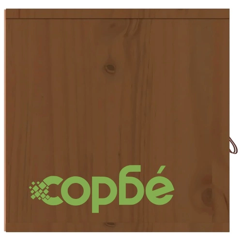 Стенен шкаф, меденокафяв, 60x30x30 см, борово дърво масив ➤ топ цена ➤ sorbe.bg