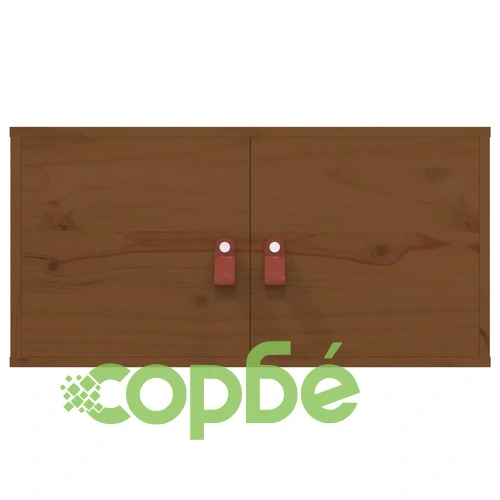 Стенни шкафове, 2 бр, меденокафяви, 60x30x30 см, бор масив ➤ топ цена ➤ sorbe.bg