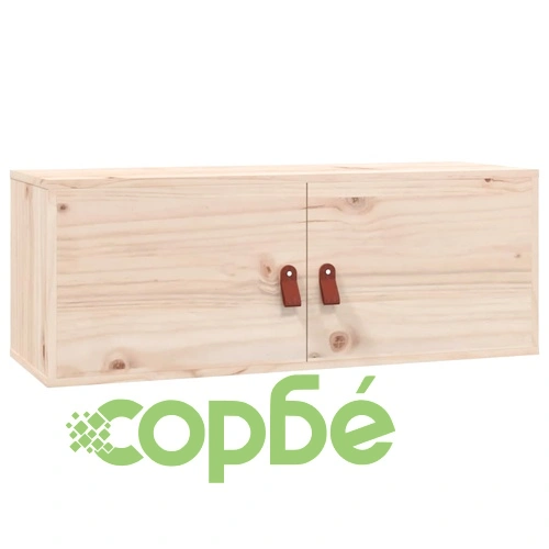 Стенен шкаф, 80x30x30 см, борово дърво масив ➤ топ цена ➤ sorbe.bg