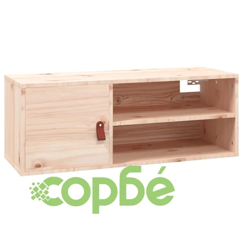 Стенен шкаф, 80x30x30 см, борово дърво масив ➤ топ цена ➤ sorbe.bg