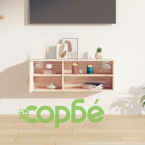 Стенен шкаф, 80x30x30 см, борово дърво масив ➤ топ цена ➤ sorbe.bg