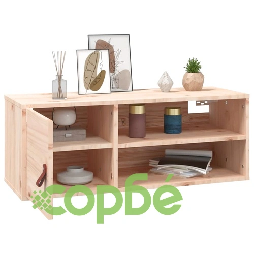 Стенен шкаф, 80x30x30 см, борово дърво масив ➤ топ цена ➤ sorbe.bg