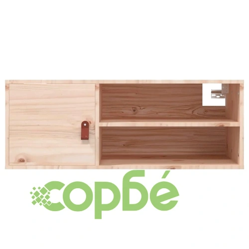 Стенен шкаф, 80x30x30 см, борово дърво масив ➤ топ цена ➤ sorbe.bg