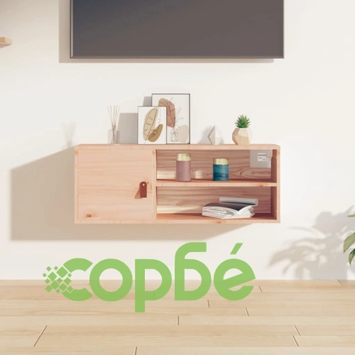 Стенен шкаф, 80x30x30 см, борово дърво масив ➤ топ цена ➤ sorbe.bg