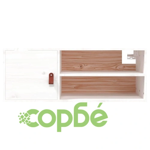 Стенни шкафове, 2 бр, бели, 80x30x30 см, бор масив ➤ топ цена ➤ sorbe.bg