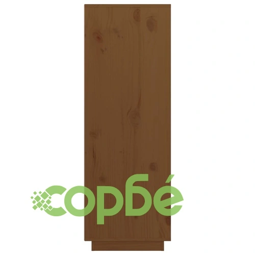 Висок шкаф, меденокафяв, 89x40x116,5 см, борово дърво масив ➤ топ цена ➤ sorbe.bg