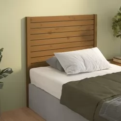 Горна табла за легло, меденокафява, 106x4x100 см, бор масив