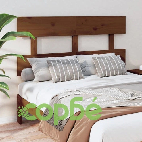 Горна табла за легло, меденокафява, 124x3x81 см, бор масив ➤ топ цена ➤ sorbe.bg