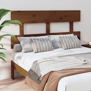 Горна табла за легло, меденокафява, 138x3x81 см, бор масив