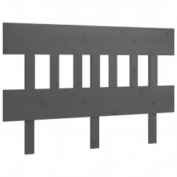 Горна табла за легло, сива, 153,5x3x81 см, бор масив