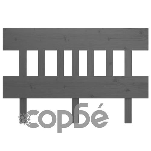 Горна табла за легло, сива, 183,5x3x81 см, бор масив ➤ топ цена ➤ sorbe.bg