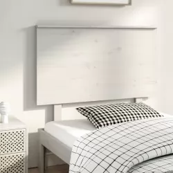Горна табла за легло, бяла, 104x6x82,5 см, бор масив