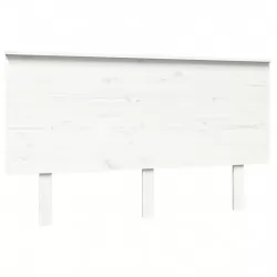 Горна табла за легло, бяла, 139x6x82,5 см, бор масив