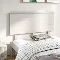 Горна табла за легло, бяла, 139x6x82,5 см, бор масив