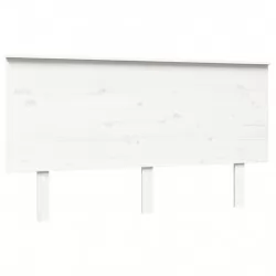 Горна табла за легло, бяла, 144x6x82,5 см, бор масив
