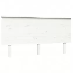 Горна табла за легло, бяла, 154x6x82,5 см, бор масив