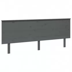 Горна табла за легло, сива, 204x6x82,5 см, бор масив