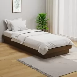 Рамка за легло меденокафява дърво масив 90x190 см 3FT Single