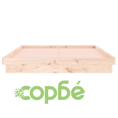 LED рамка за легло 150x200 см King Size масивно дърво ➤ топ цена ➤ sorbe.bg