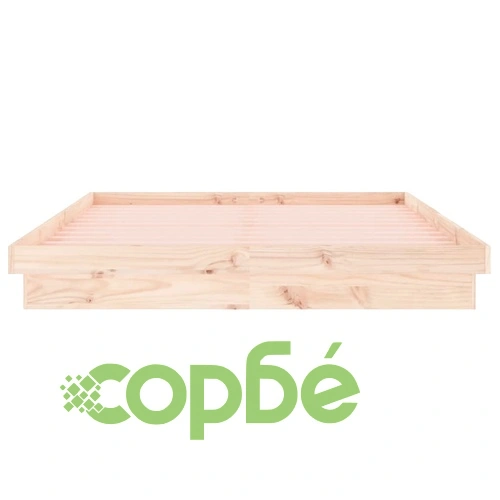 Рамка за легло с LED осветление 160x200 см масивно дърво ➤ топ цена ➤ sorbe.bg